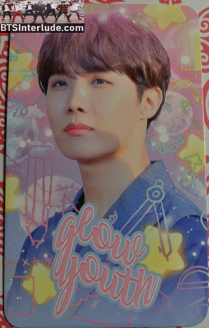 BTS PHOTOCARD FANSITE J-HOPE JUNG HOSEOK 정호석 HOBI GLOW YOUTH FANSITE PINK PHOTO CARD