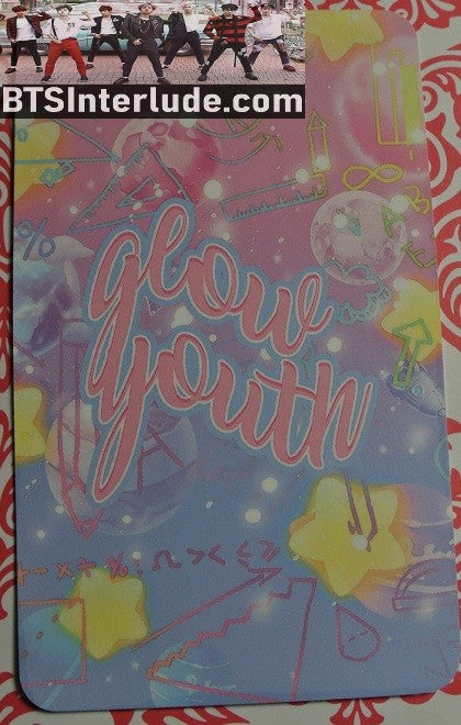 BTS PHOTOCARD FANSITE J-HOPE JUNG HOSEOK 정호석 HOBI GLOW YOUTH FANSITE PINK PHOTO CARD