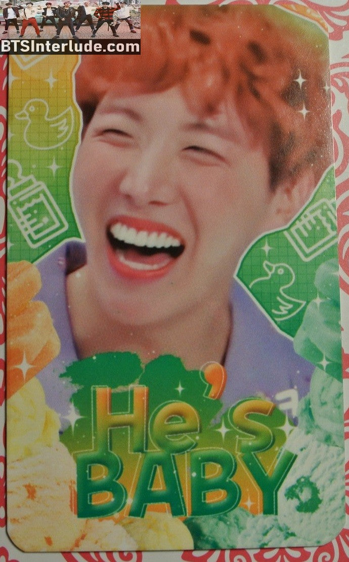 BTS PHOTOCARD FANSITE J-HOPE JUNG HOSEOK 정호석 HOBI HE'S BABY FANSITE ORANGE HAIR LAUGHING PHOTO CARD
