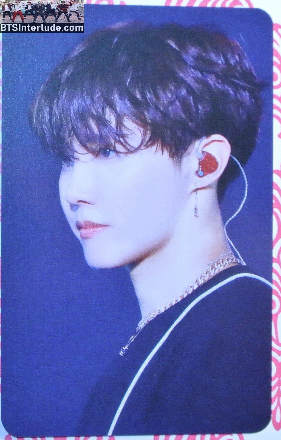 BTS PHOTOCARD FANSITE J-HOPE JUNG HOSEOK 정호석 HOBI 3/4 PROFILE BLACK HOODIE HOPE RAINBOW FANSITE PHOTO CARD