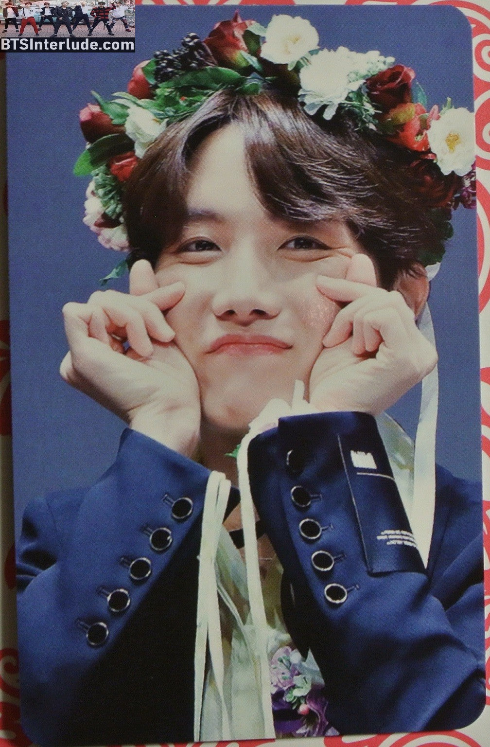 BTS PHOTOCARD FANSITE J-HOPE JUNG HOSEOK 정호석 HOBI FLOWER TIARA FANSIGN FINGER HEARTS HOPE RAINBOW FANSITE PHOTO CARD