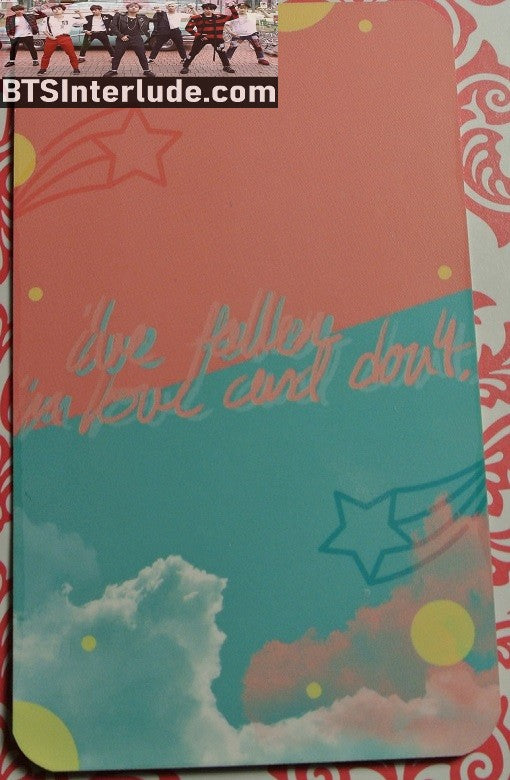 BTS PHOTOCARD FANSITE J-HOPE JUNG HOSEOK 정호석 HOBI KIEL1 FANSITE FALLEN IN LOVE PHOTO CARD