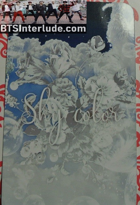 BTS PHOTOCARD FANSITE J-HOPE JUNG HOSEOK 정호석 HOBI SKY COLOR FANSITE GREY RED HAIR PHOTO CARD
