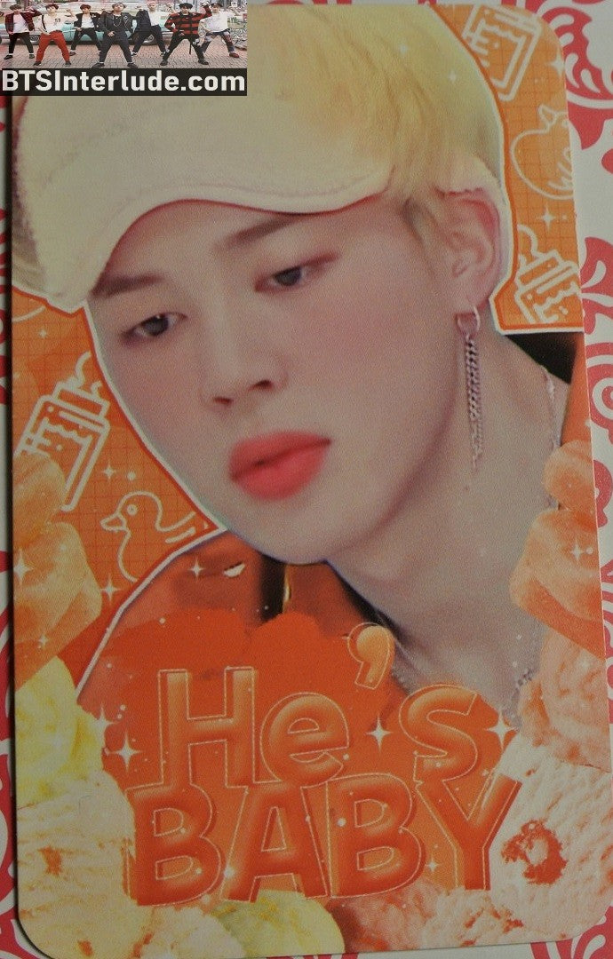 BTS PHOTOCARD FANSITE PARK JIMIN 박지민 HE'S BABY FANSITE BLOND HAIR PHOTO CARD