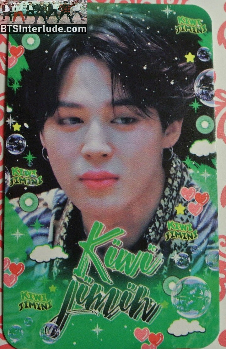 BTS PHOTOCARD FANSITE PARK JIMIN 박지민 KIWI JIMIN FANSITE GREEN PHOTO CARD