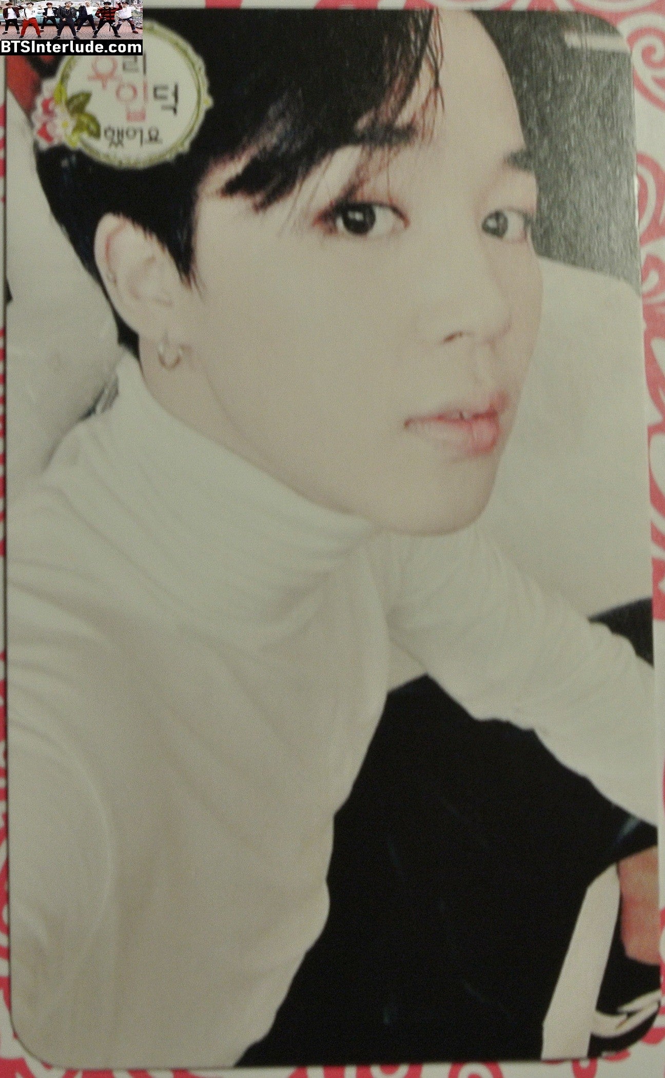 BTS PHOTOCARD FANSITE PARK JIMIN 박지민 WHITE TURTLENECK PC PHOTO CARD