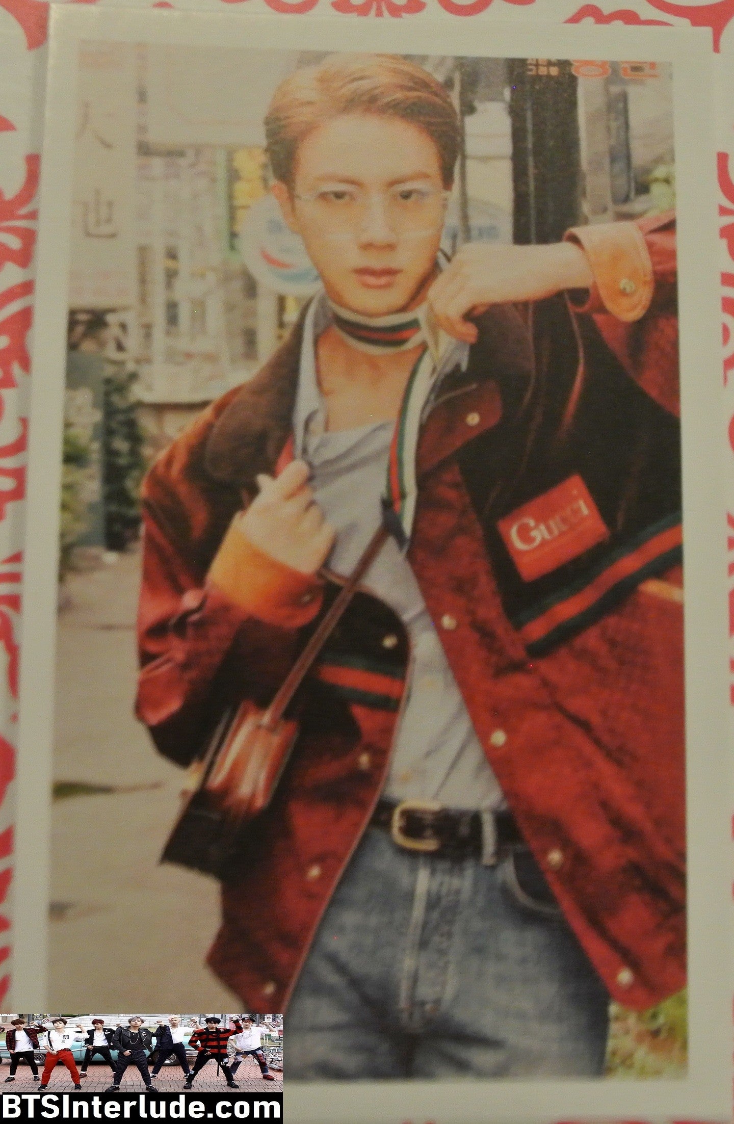 BTS PHOTOCARD FANSITE JIN KIM SEOKJIN 김석진 2021 SEASONS GREETINGS GUCCI PHOTO CARD PC