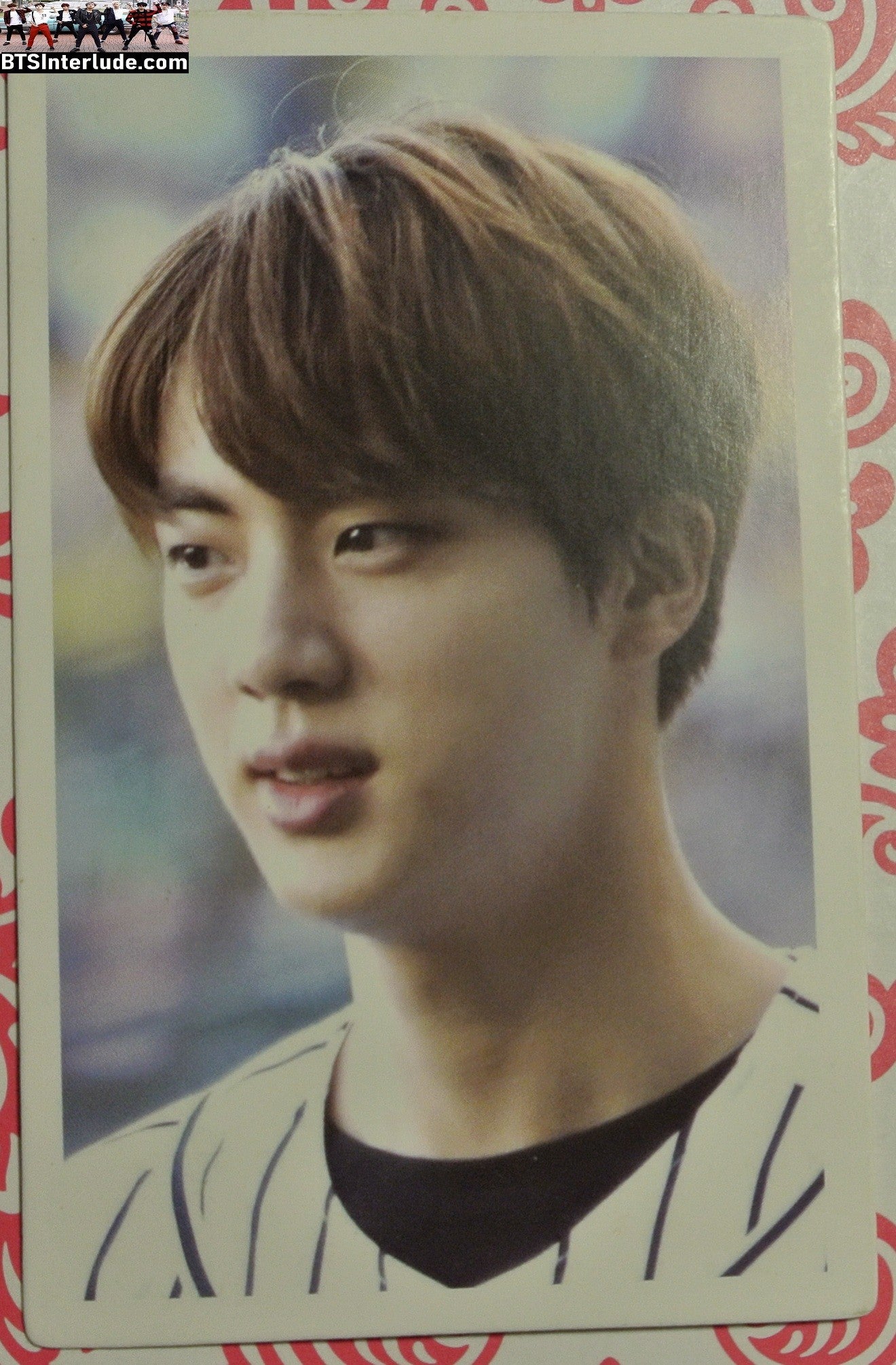 BTS PHOTOCARD FANSITE JIN KIM SEOKJIN 김석진 BASEBALL JERSEY PC PHOTO CARD