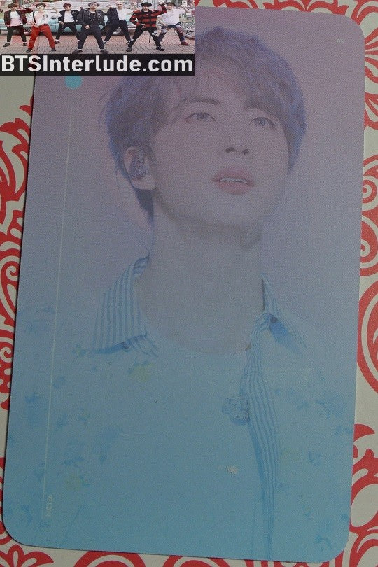 BTS PHOTOCARD FANSITE JIN KIM SEOKJIN 김석진 FLORAL SHIRT PHOTO CARD