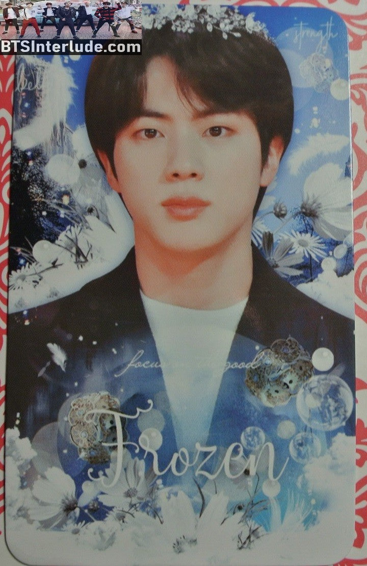 BTS PHOTOCARD FANSITE JIN KIM SEOKJIN 김석진 FROZEN FANSITE BABYS BREATH TIARA PHOTO CARD