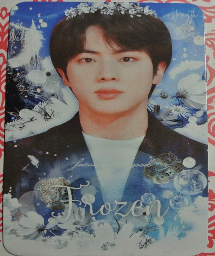 BTS PHOTOCARD FANSITE JIN KIM SEOKJIN 김석진 FROZEN FANSITE BABYS BREATH TIARA PHOTO CARD