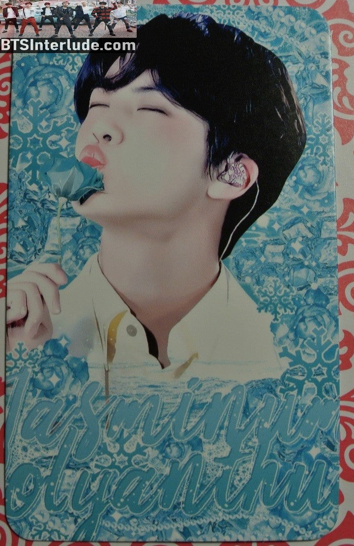 BTS PHOTOCARD FANSITE JIN KIM SEOKJIN 김석진 KISSING BLUE ROSE PHOTO CARD