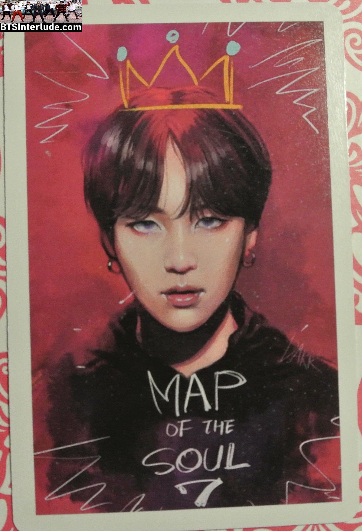 BTS PHOTOCARD FANSITE JIN KIM SEOKJIN 김석진 MAP OF THE SOUL 7 MOTS CROWN PC PHOTO CARD