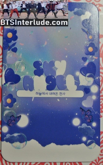 BTS PHOTOCARD FANSITE JIN KIM SEOKJIN 김석진 SKY ANGEL FANSITE BUTTERFLY HEARTS PHOTO CARD