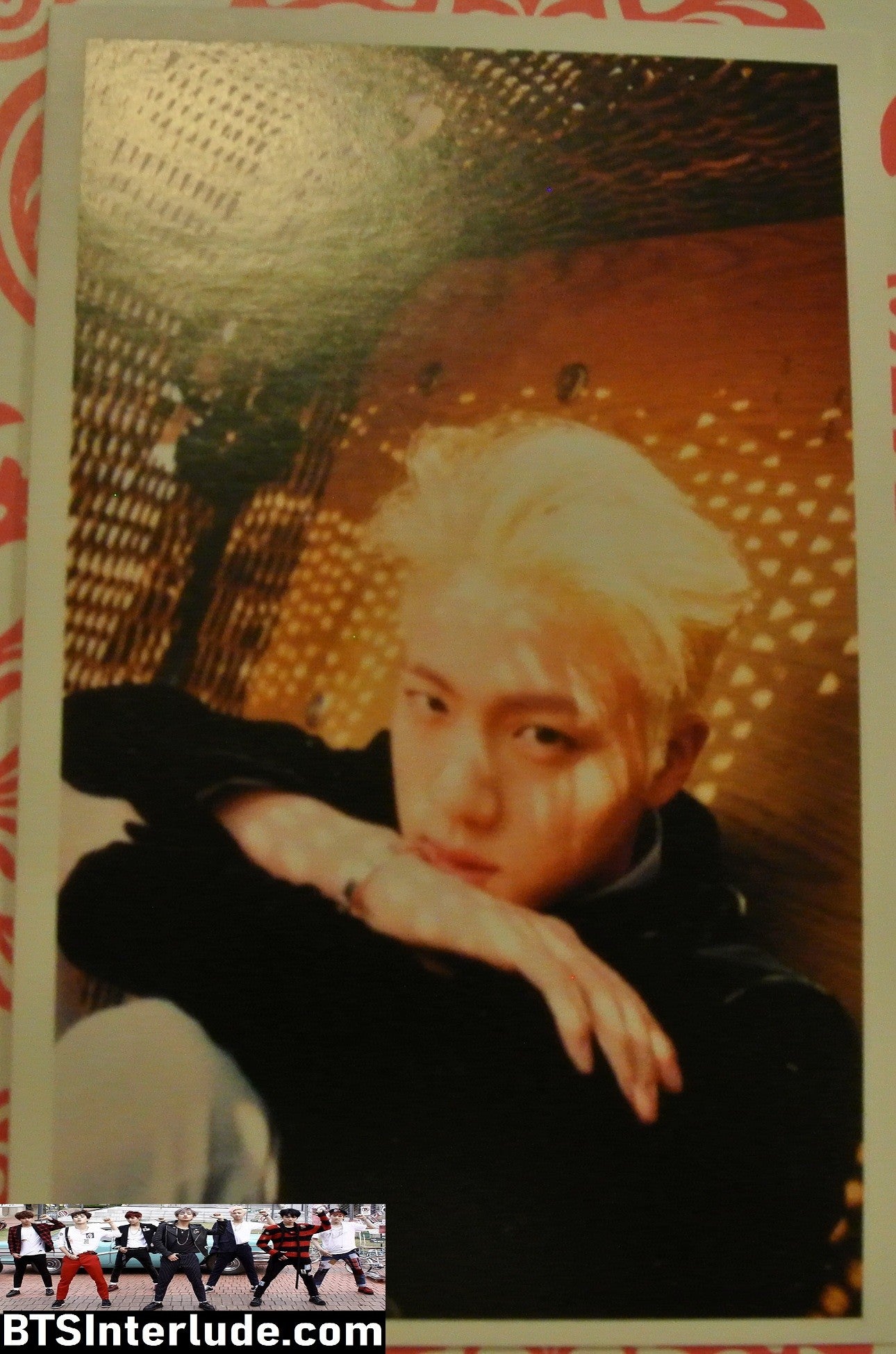 BTS PHOTOCARD FANSITE JIN KIM SEOKJIN 김석진 BLOND HAIR BASKET YOUNG FOREVER PHOTO CARD PC