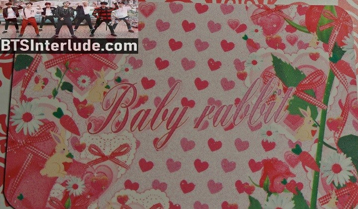 BTS PHOTOCARD FANSITE JEON JUNGKOOK 전정국 BABY RABBIT FANSITE BUNNY EARS PINK PHOTO CARD