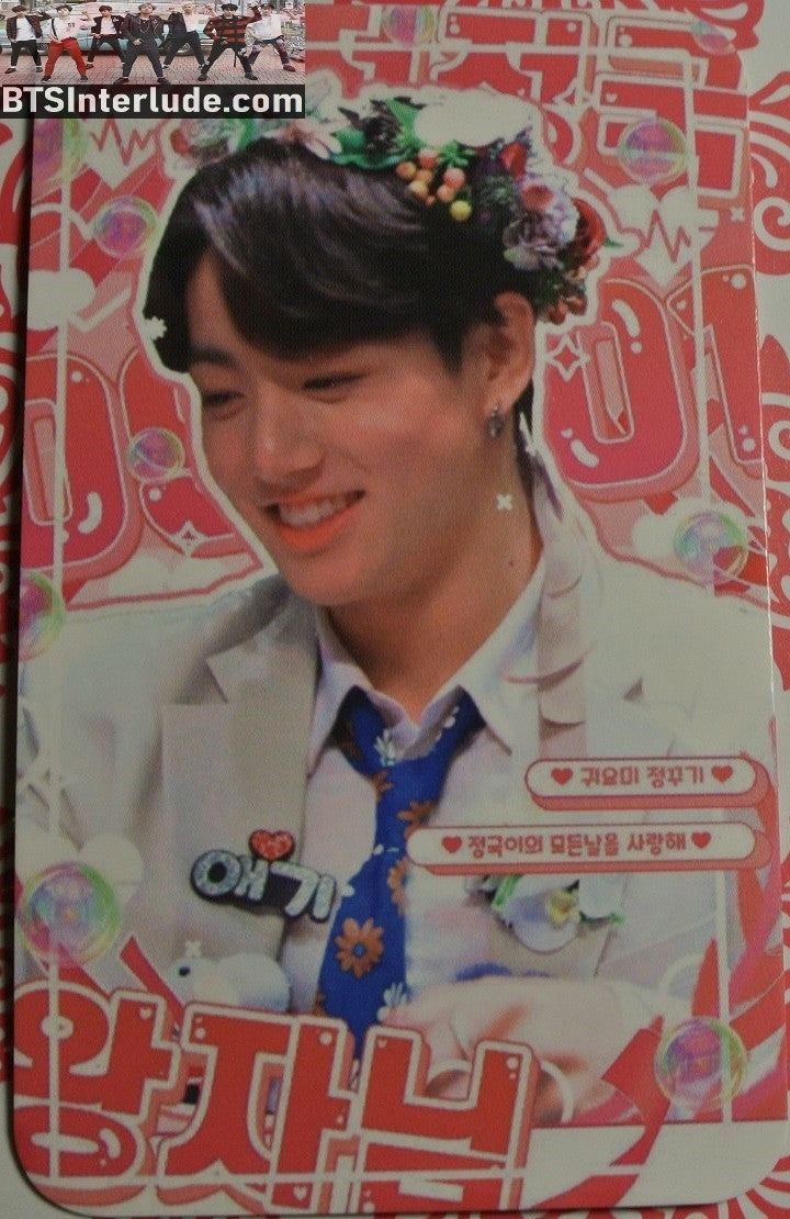 BTS PHOTOCARD FANSITE JEON JUNGKOOK 전정국 FLOWER TIARA WHITE JACKET FANSIGN PHOTO CARD