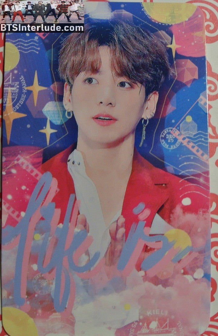 BTS PHOTOCARD FANSITE JEON JUNGKOOK 전정국 KIEL1 FANSITE LIFE IS RED JACKET PHOTO CARD