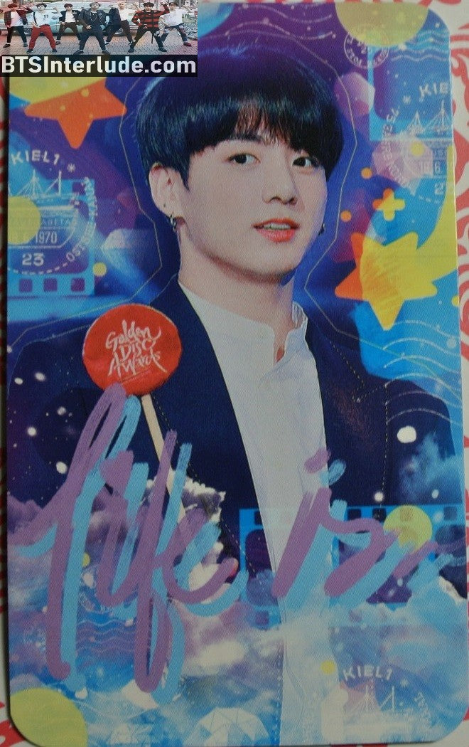 BTS PHOTOCARD FANSITE JEON JUNGKOOK 전정국 KIEL1 FANSITE LIFE IS STARS PHOTO CARD