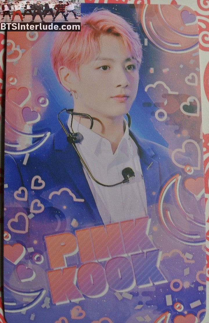 BTS PHOTOCARD FANSITE JEON JUNGKOOK 전정국 PINK KOOK FANSITE PINK HAIR PHOTO CARD
