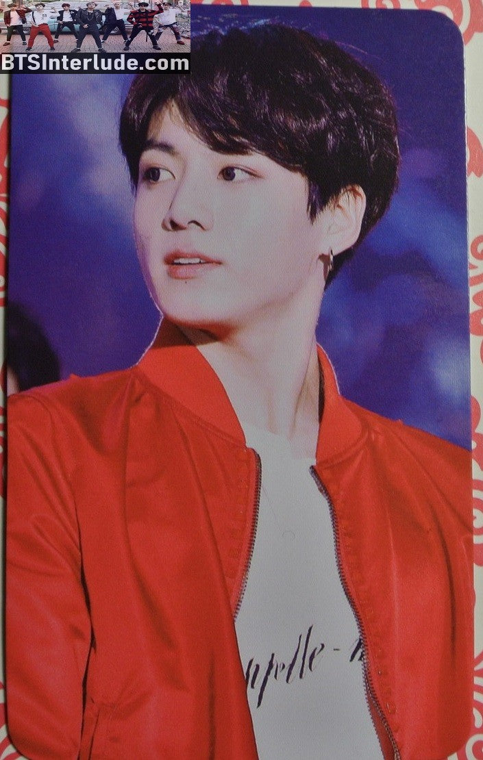 BTS PHOTOCARD FANSITE JEON JUNGKOOK 전정국 RED JACKET PHOTO CARD