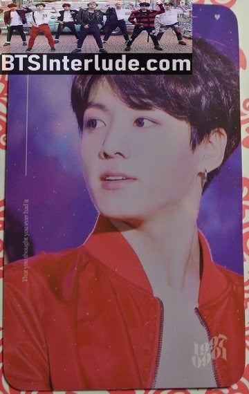 BTS PHOTOCARD FANSITE JEON JUNGKOOK 전정국 RED JACKET PHOTO CARD