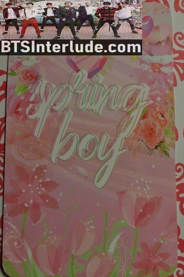 BTS PHOTOCARD FANSITE JEON JUNGKOOK 전정국 SPRING DAY FANSITE PINK PHOTO CARD