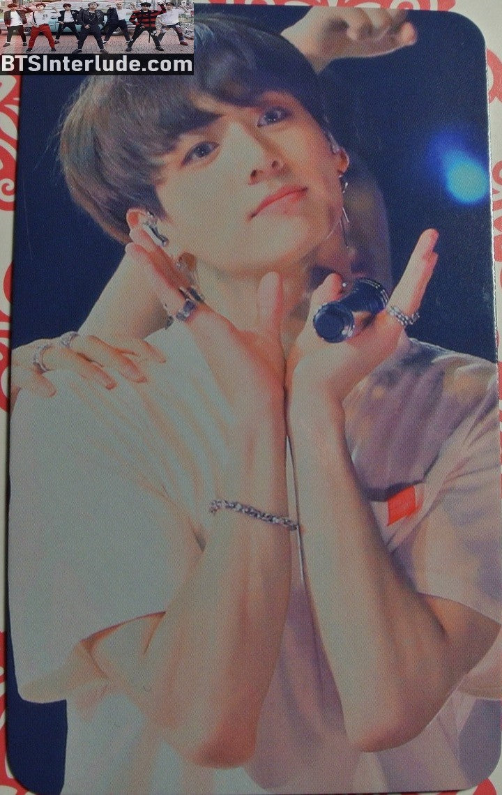 BTS PHOTOCARD FANSITE JEON JUNGKOOK 전정국 WHITE SHIRT FACE HEART PHOTO CARD