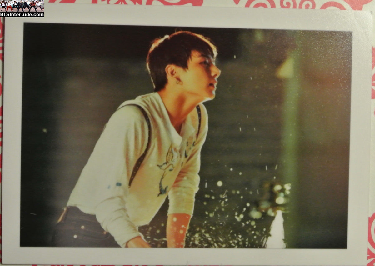 BTS PHOTOCARD FANSITE JEON JUNGKOOK 전정국 WHITE LONG SLEEVE SHIRT LEAN PC PHOTO CARD