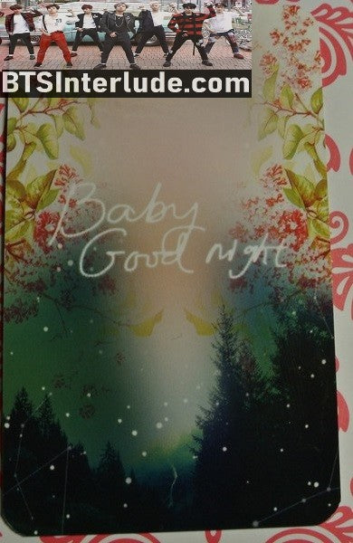 BTS PHOTOCARD FANSITE V KIM TAEHYUNG 김태형 BABY GOOD NIGHT FANSITE BLOND HAIR FLOWERS PHOTO CARD