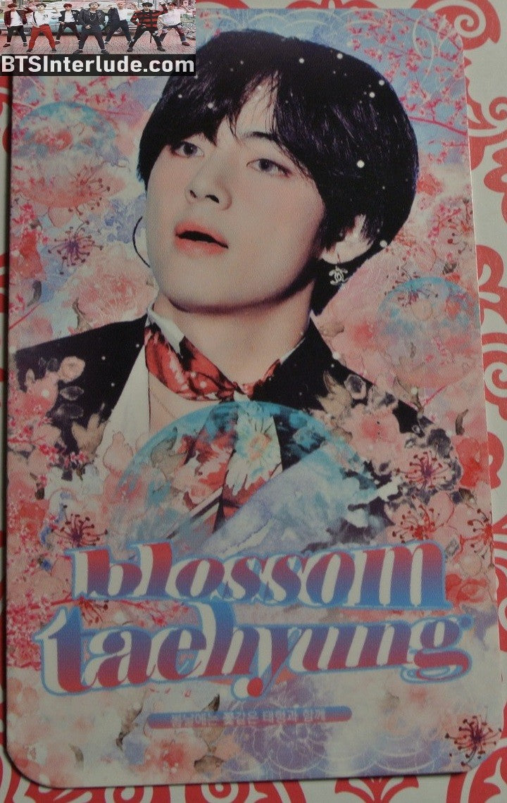 BTS PHOTOCARD FANSITE V KIM TAEHYUNG 김태형 BLOSSOM TAEHYUNG FANSITE PINK BLUE PHOTO CARD