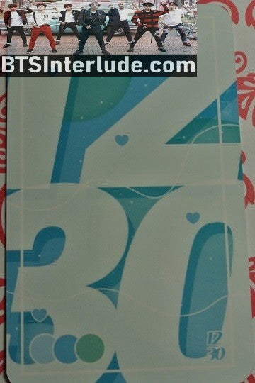 BTS PHOTOCARD FANSITE V KIM TAEHYUNG 김태형 BLUE HAIR 3/4 PROFILE PHOTO CARD