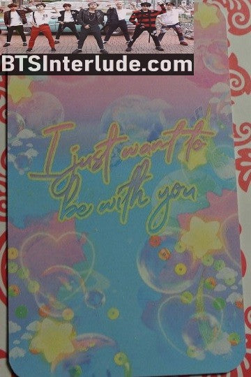 BTS PHOTOCARD FANSITE V KIM TAEHYUNG 김태형 BLUE HAIR FLOWER TIARA MIC PHOTO CARD