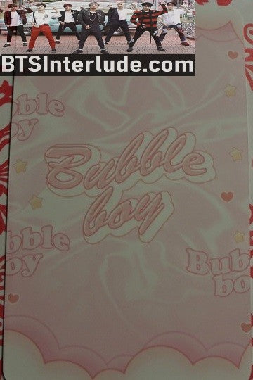 BTS PHOTOCARD FANSITE V KIM TAEHYUNG 김태형 BUBBLE BOY FANSITE PINK HAIR PHOTO CARD