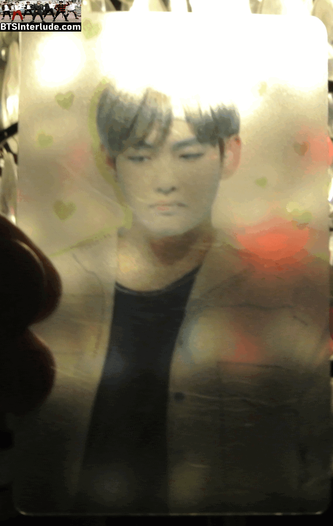 BTS PHOTOCARD FANSITE V KIM TAEHYUNG 김태형 CLEAR DEVIL HORNS DENIM JACKET FANSIGN PHOTO CARD PC