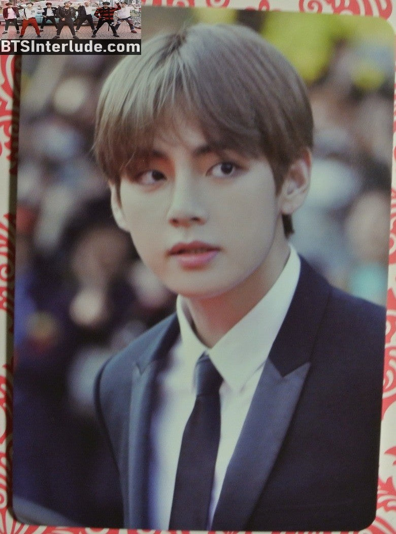 BTS PHOTOCARD FANSITE V KIM TAEHYUNG 김태형 DIVOVIVA FANSITE BLACK SUIT PHOTO CARD