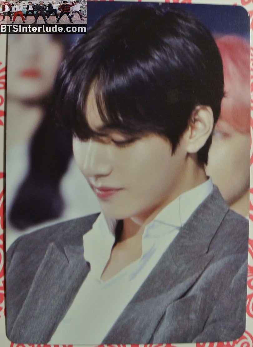 BTS PHOTOCARD FANSITE V KIM TAEHYUNG 김태형 DIVOVIVA FANSITE CHECKED JACKET PHOTO CARD