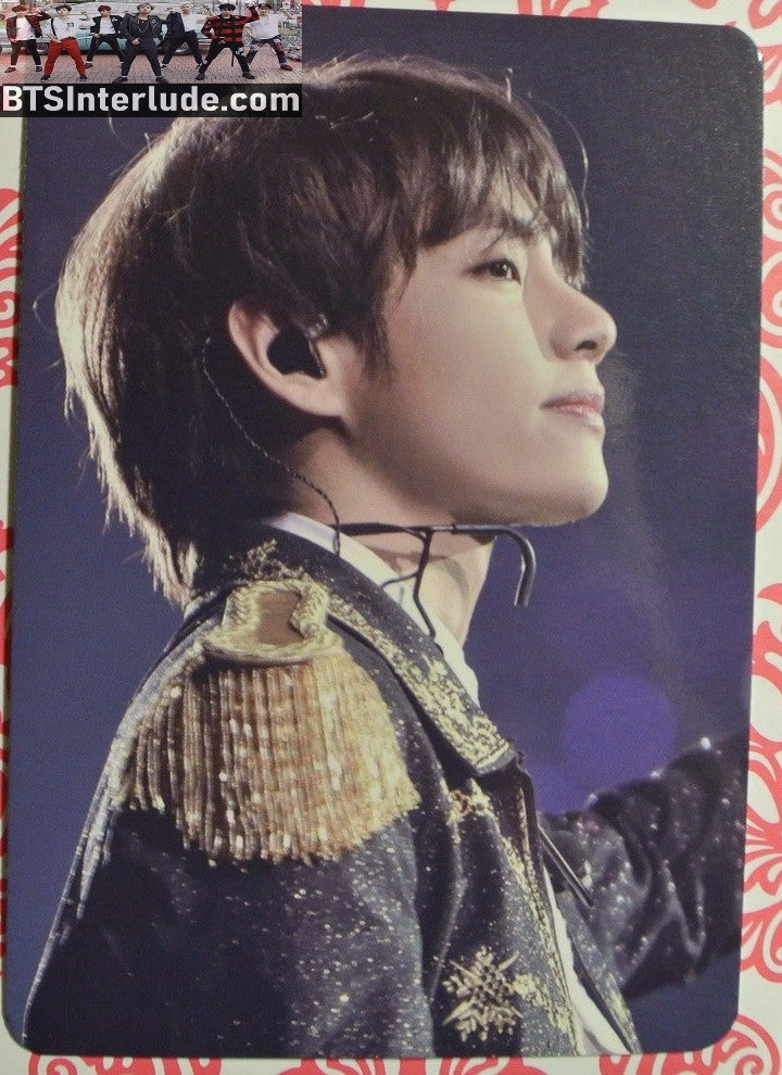 BTS PHOTOCARD FANSITE V KIM TAEHYUNG 김태형 DIVOVIVA FANSITE GOLD EPAULETS PROFILE PHOTO CARD
