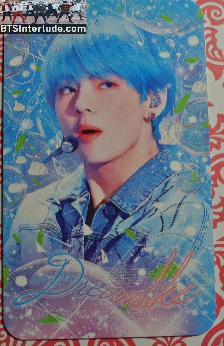 BTS PHOTOCARD FANSITE V KIM TAEHYUNG 김태형 DREAMLIKE FANSITE BLUE HAIR PHOTO CARD