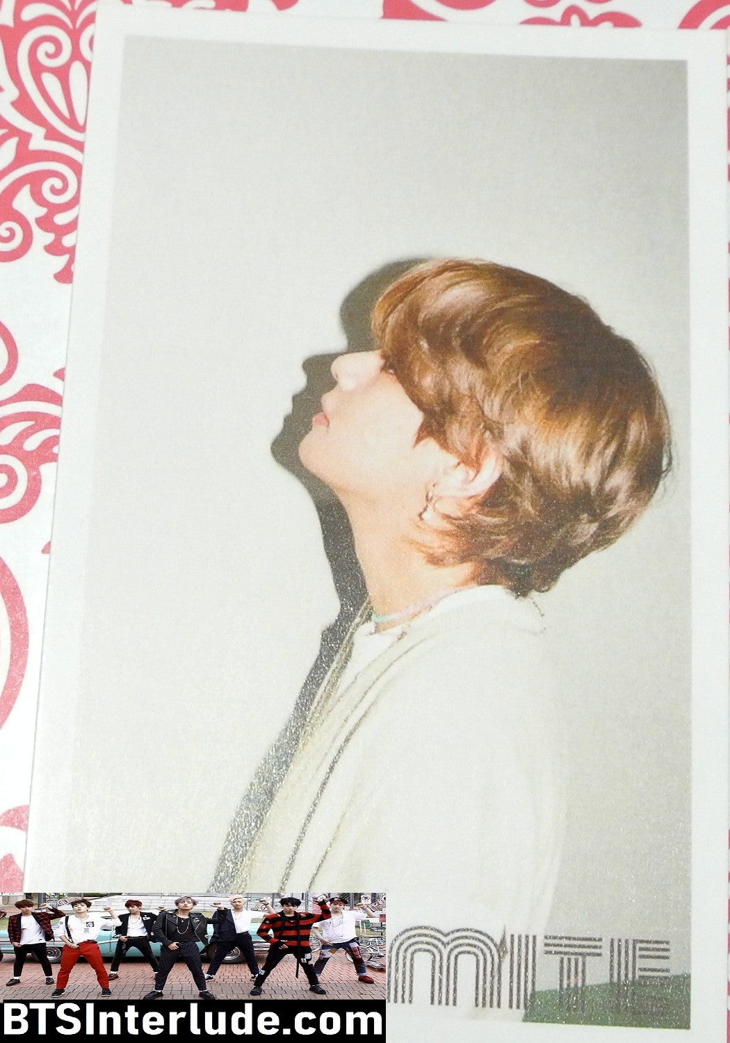 BTS PHOTOCARD FANSITE V KIM TAEHYUNG 김태형 DYNAMITE WALL PROFILE PHOTO CARD PC