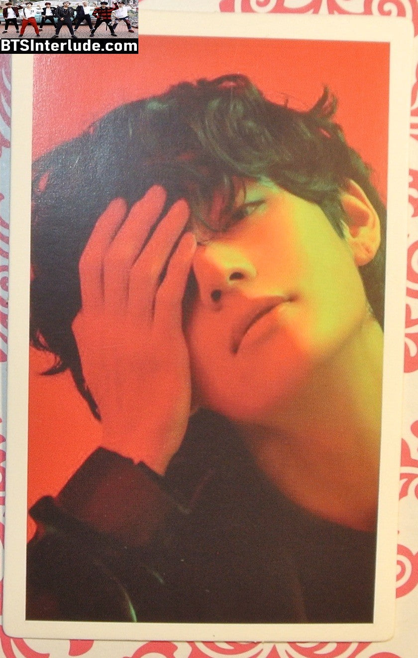 BTS PHOTOCARD FANSITE V KIM TAEHYUNG 김태형 MOTS RED MAP OF THE SOUL PC PHOTO CARD