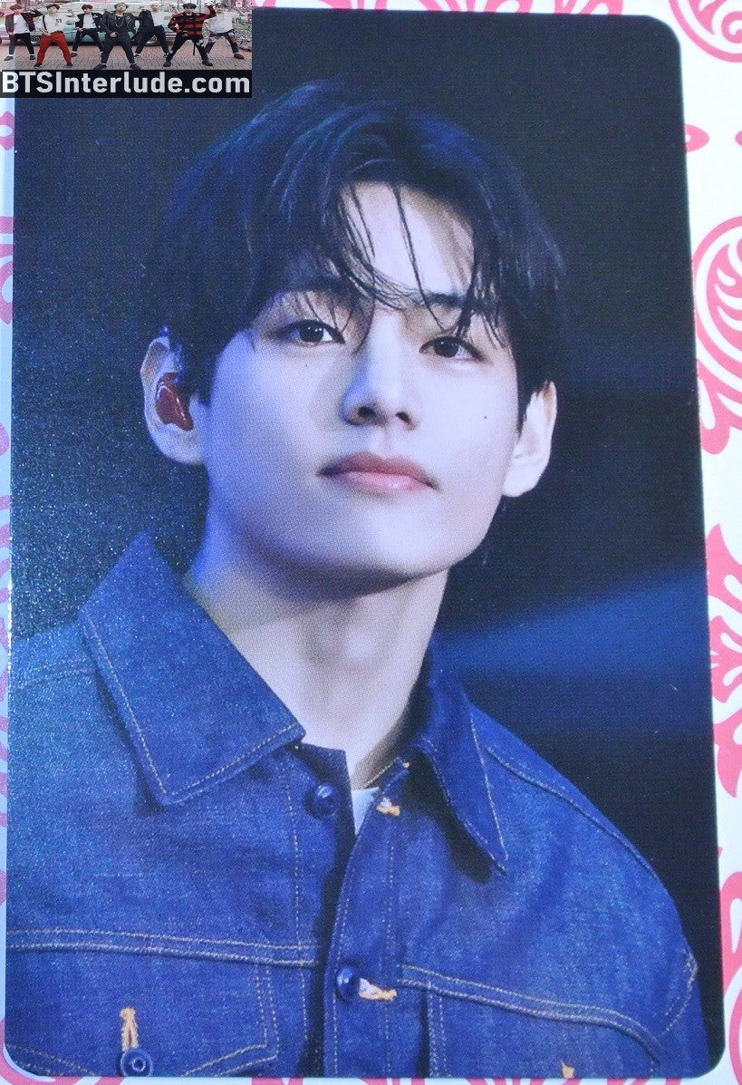 BTS PHOTOCARD FANSITE V KIM TAEHYUNG 김태형 DARK BLUE JACKET NUNA V FANSITE BEFORE MIDNIGHT PHOTO CARD PC