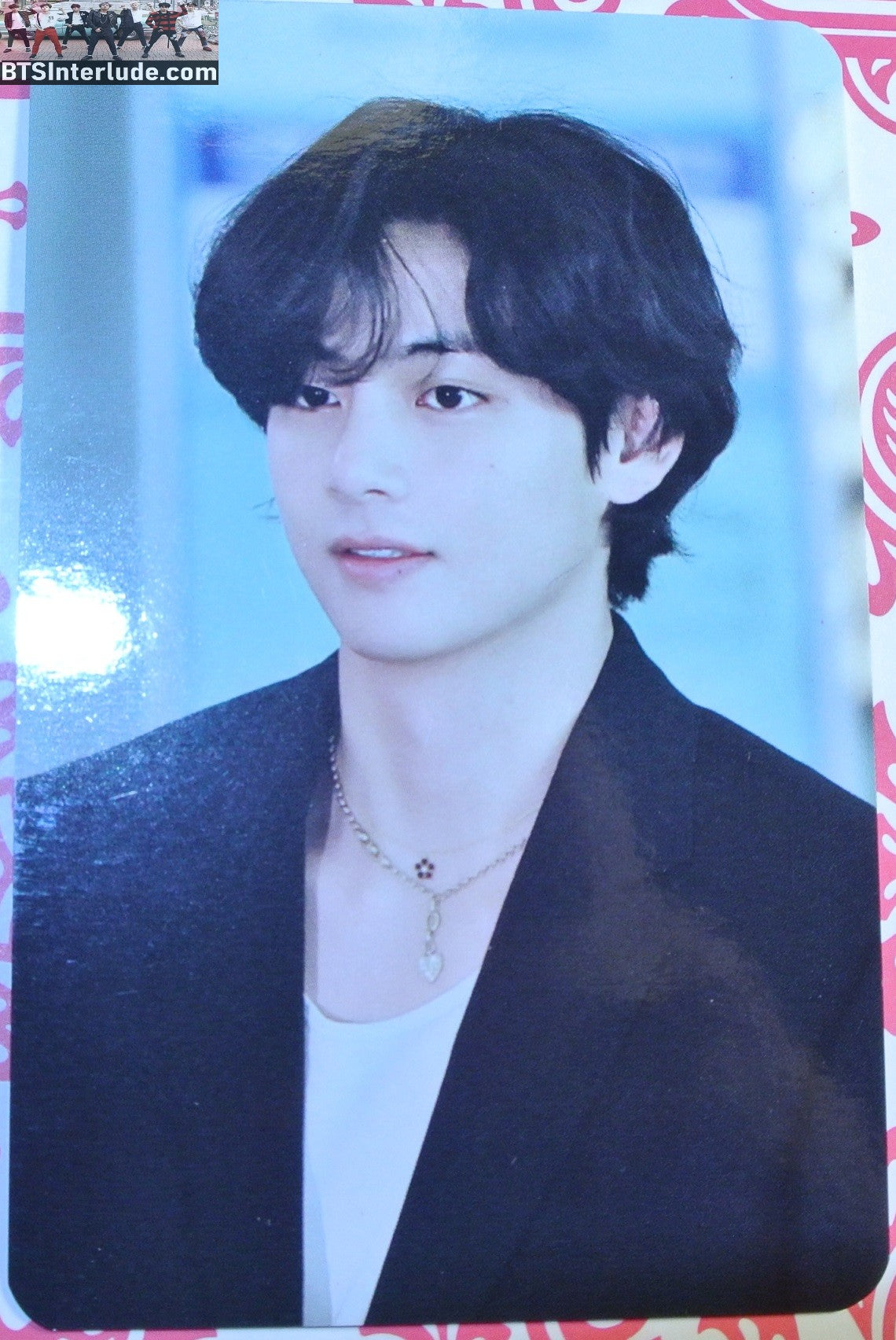 BTS PHOTOCARD FANSITE V KIM TAEHYUNG 김태형 BLACK JACKET NUNA V FANSITE MOMENT BECOMES FOREVER PHOTO CARD