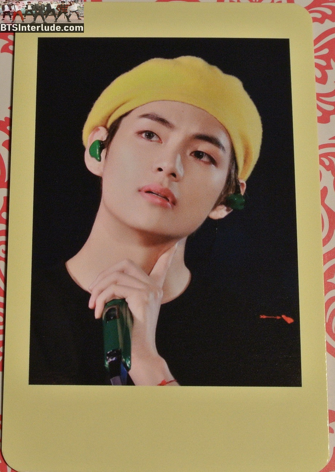 BTS PHOTOCARD FANSITE V KIM TAEHYUNG 김태형 YELLOW BERET NUNA V FANSITE WE ARE ALWAYS TOGETHER PHOTO CARD