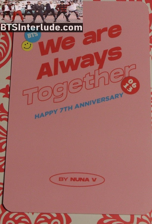 BTS PHOTOCARD FANSITE V KIM TAEHYUNG 김태형 YELLOW BERET NUNA V FANSITE WE ARE ALWAYS TOGETHER PHOTO CARD
