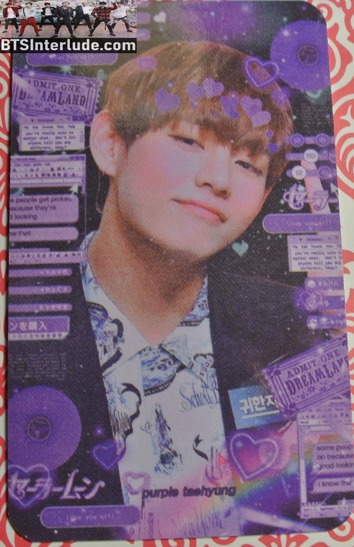 BTS PHOTOCARD FANSITE V KIM TAEHYUNG 김태형 PURPLE TAEHYUNG FANSITE PHOTO CARD