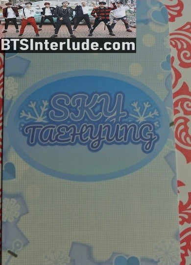 BTS PHOTOCARD FANSITE V KIM TAEHYUNG 김태형 SKY TAEHYUNG FANSITE WHITE T SHIRT PHOTO CARD