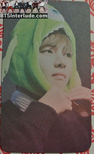 BTS PHOTOCARD FANSITE V KIM TAEHYUNG 김태형 TAE TAE LAND FANSITE MIKE HAT FANSIGN PHOTO CARD