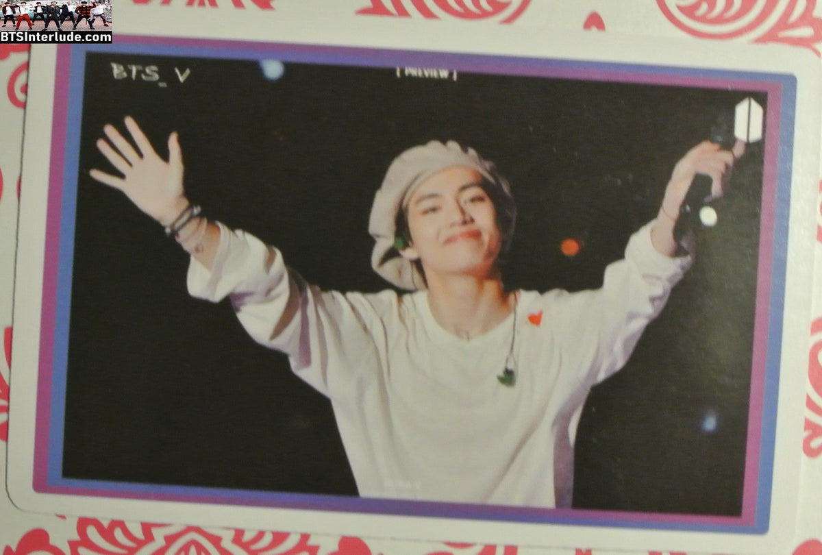 BTS PHOTOCARD FANSITE V KIM TAEHYUNG 김태형 TAN BERET CONCERT SMILE PC PHOTO CARD
