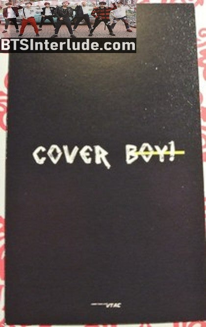 BTS PHOTOCARD FANSITE V KIM TAEHYUNG 김태형 VTAC FANSITE COVER BOY BLACK MARYMOND SWEATER FANSIGN PHOTO CARD
